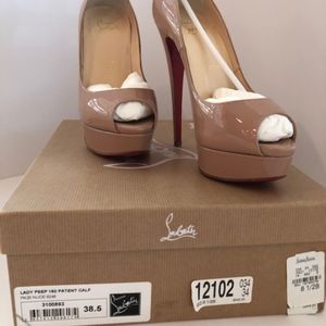 Christian Louboutin Pumps 8.5 beige Peep-toe shoes